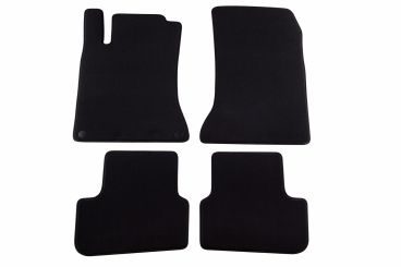 Мокетени стелки Petex за MERCEDES A КЛАСА W176 09/2012 =>/B W264 11/2011 =>/CLA C117 03/2013 =>/GLA X156 03/2014 => 4 части черни Style материя