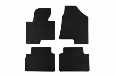 Мокетени стелки Petex за HYUNDAI IX35 2010-2015 4 части черни Rex материя 