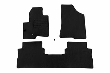 Мокетени стелки Petex за HYUNDAI SANTA FE 3/2006-12/2009 3 части черни Rex материя