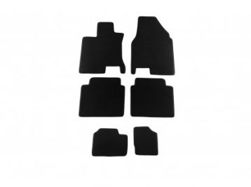 Мокетени стелки Petex за Nissan Qashqai +2 7 места 11/2008 => 6 части черни (B142) Style материя  