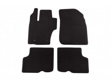 Мокетени стелки Petex за Dacia Duster 01/2014 => 4 части черни (B142) Style материя  