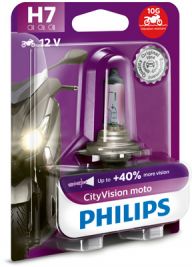 H7 крушка Philisp Vision Moto City къси - дълги