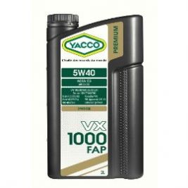Yacco VX 1000 FAP 5W40 2L