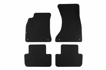 Мокетени стелки Petex за Audi A4 11/2007-2015/A4 AVANT 5/2008-2015/A4 ALLROAD след 2009  A5 SPORTBACK СЛЕД 9/2009 - 4 части черни Rex материя