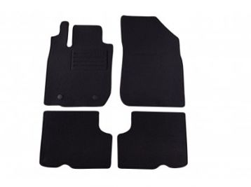  Мокетени стелки Petex за Dacia Duster 4X2 03/2010-12/2013 4 части черни (B142) Rex материя  