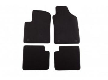 Мокетени стелки Petex за Fiat 500 04/2013 =>/500 C 04/2013 => 4 части черни (B194) Style материя 