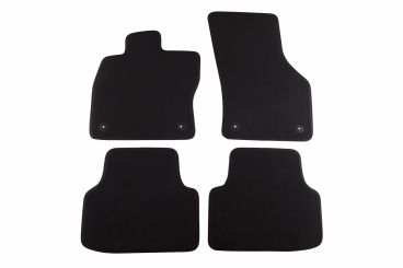 Мокетени стелки Petex за SKODA OCTAVIA III СЕДАН 02/2013/КОМБИ 05/2013 4 части черни Style материя
