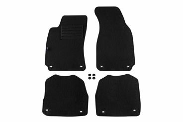 Мокетени стелки Petex за SKODA SUPERB 03/2002-06/2008 4 части черни Rex материя